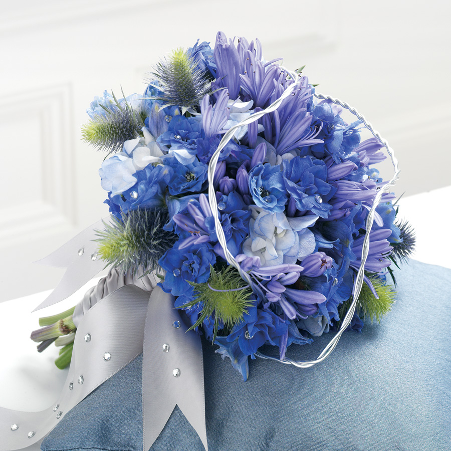 wedding flower bouquets blue